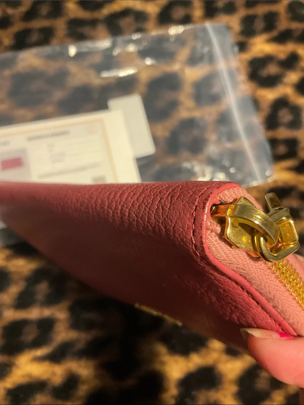 GUC Miu Miu Pink Continental Full Zip wallet